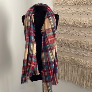 Colorful plaid scarf
